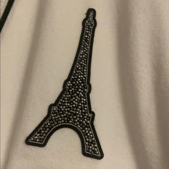 Karl Lagerfeld Ivory Cardigan with Ebony Accents(in spare room) - Picture 10 of 11